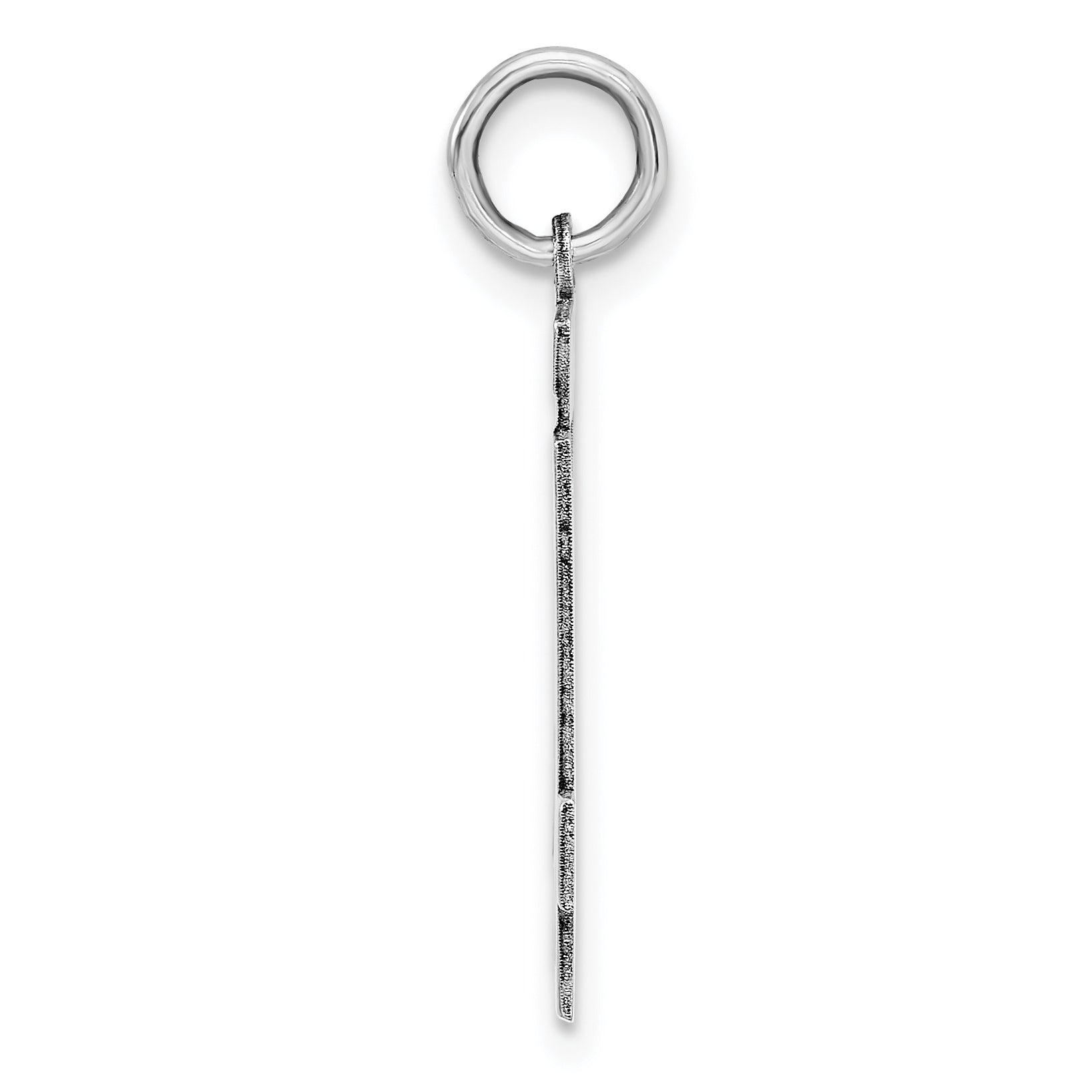 Sterling Silver Sterling/Silver Rhodium-Plated Polished Number 64 Charm