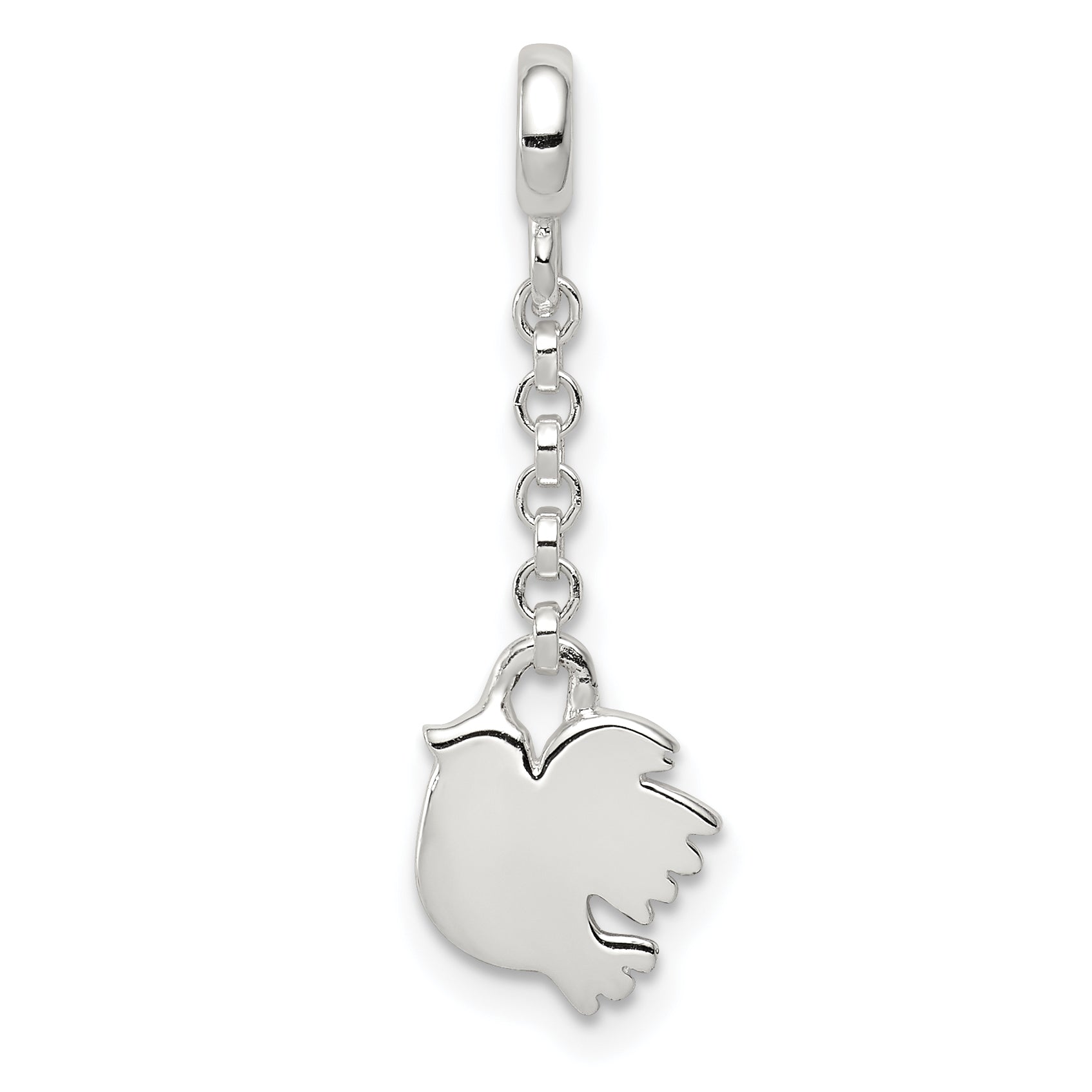 Sterling Silver Polished Bird 1/2In Dangle Enhancer