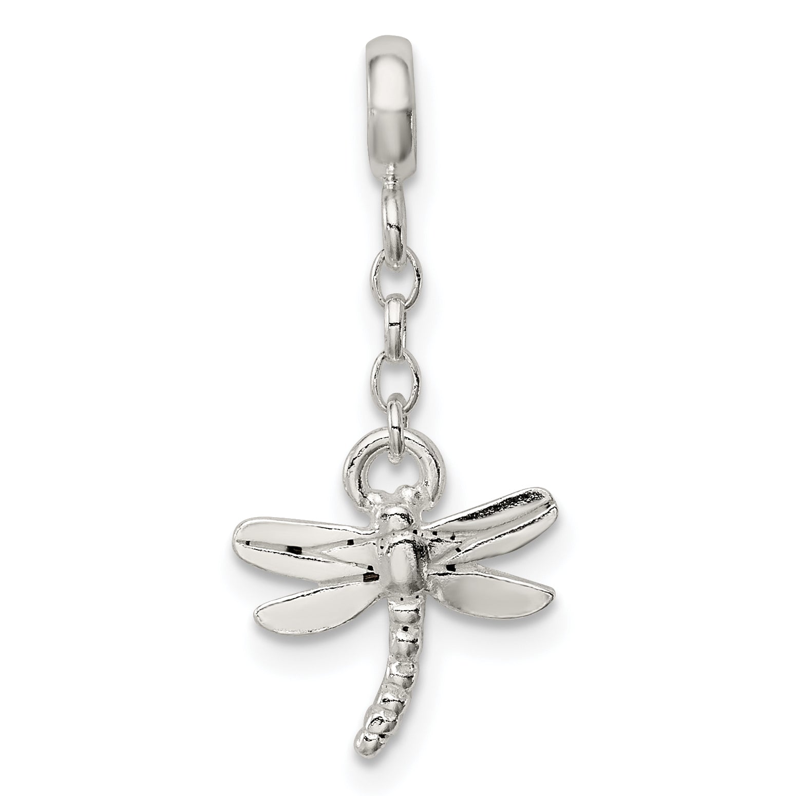 Sterling Silver Dragonfly 1/2In Dangle Enhancer