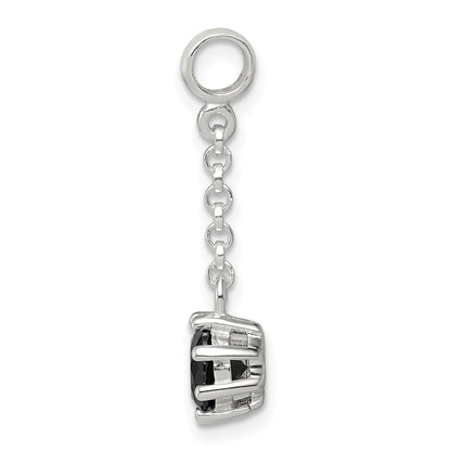 Sterling Silver Black Cz 1/2In Dangle Enhancer