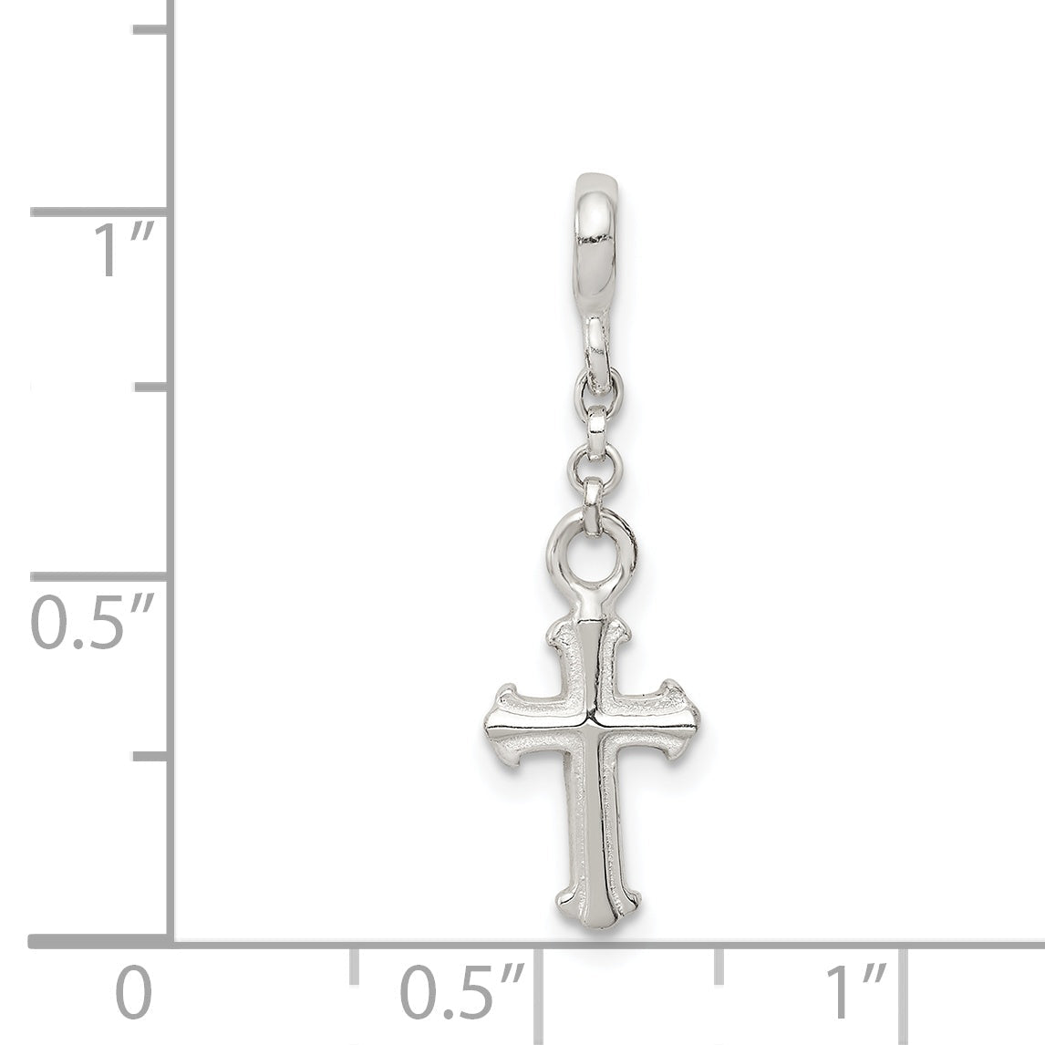 Sterling Silver Cross 1/2In Dangle Enhancer
