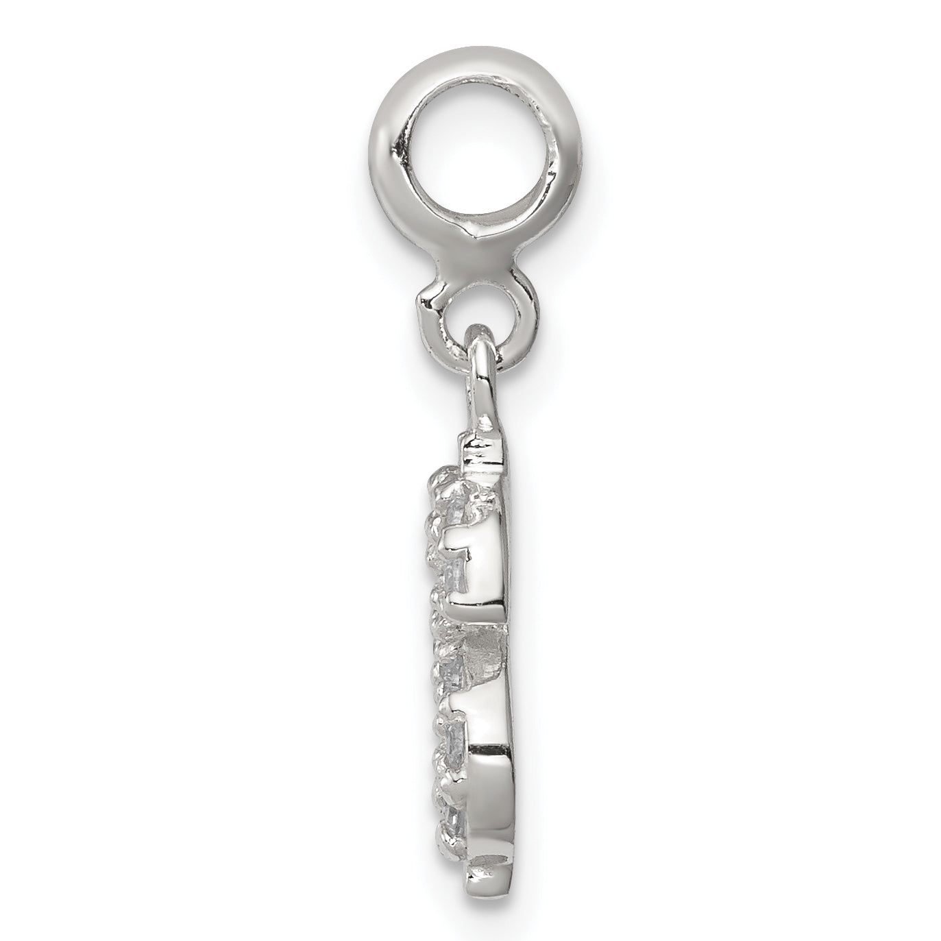 Sterling Silver Cz Dollar Sign Enhancer