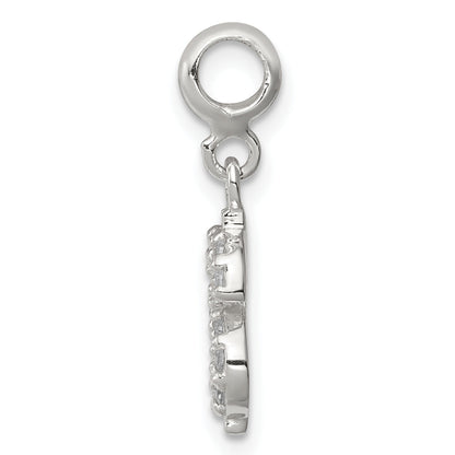 Sterling Silver Cz Dollar Sign Enhancer