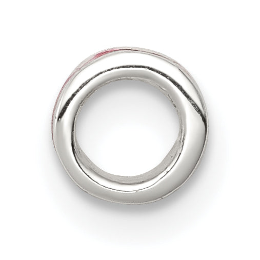 Sterling Silver Hot Pink Enameled Spacer Enhancer