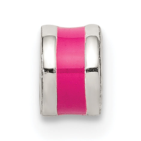 Sterling Silver Hot Pink Enameled Spacer Enhancer