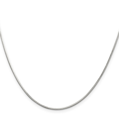 26 Inch Sterling Silver 1.25mm Octagonal Snake Chain Necklace