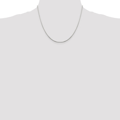 18 Inch Sterling Silver 1.25mm Octagonal Snake Chain Necklace