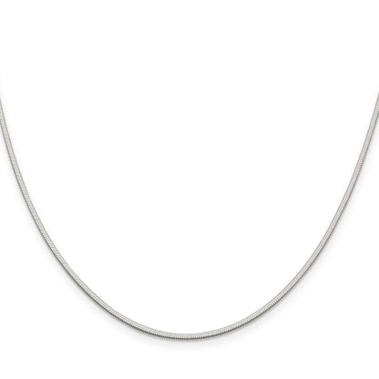 20 Inch Sterling Silver 1.35mm Octagonal Snake Chain Necklace