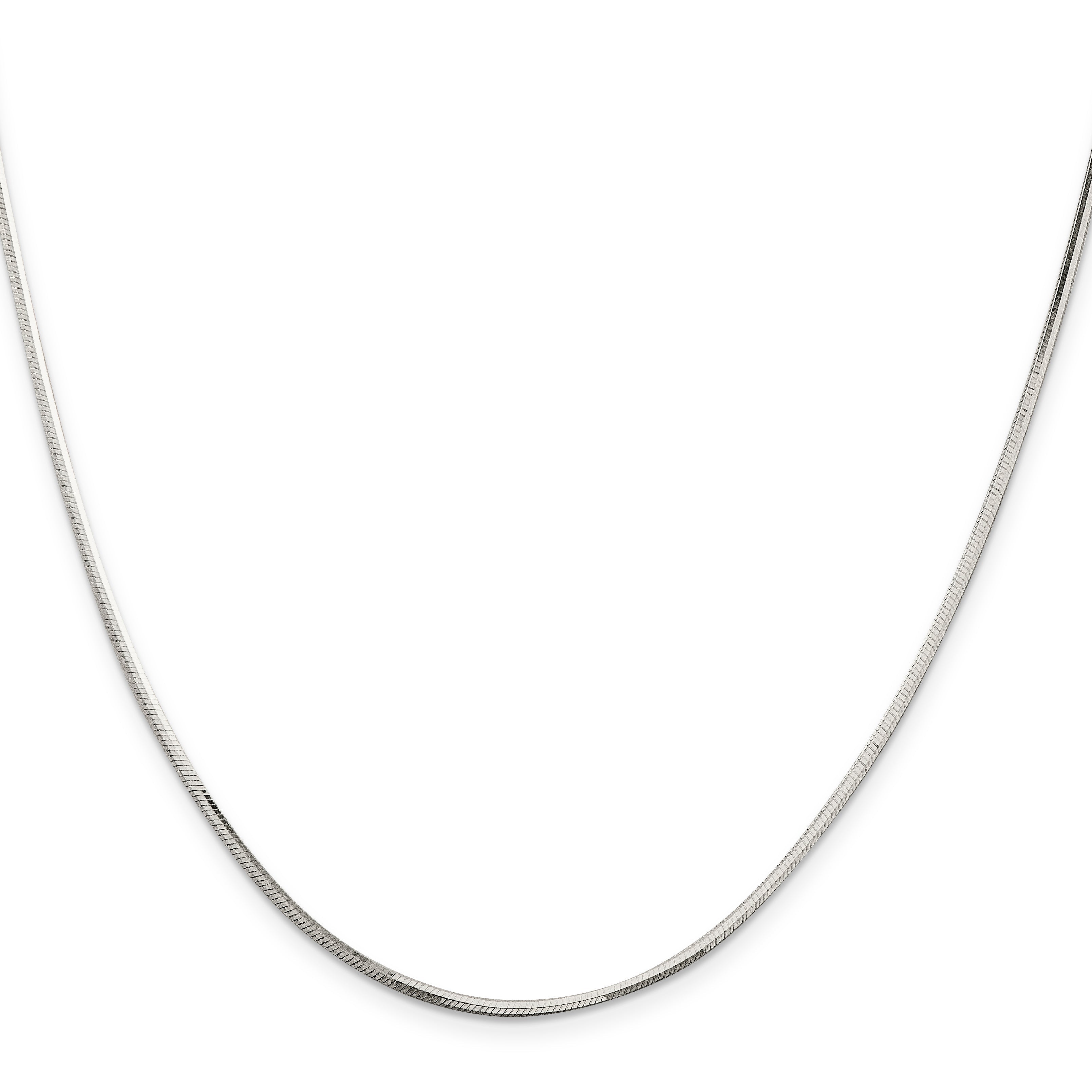 30 Inch Sterling Silver 1.65mm Octagonal Snake Chain Necklace