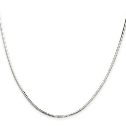 30 Inch Sterling Silver 1.65mm Octagonal Snake Chain Necklace