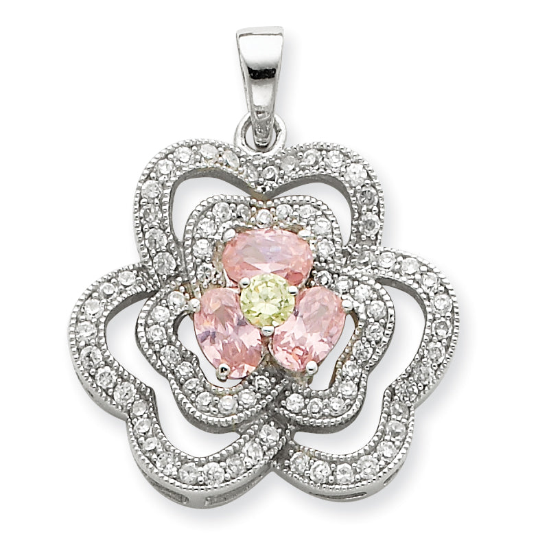 Sterling Silver Cz Pendant