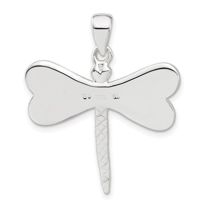 Sterling Silver W/ Stellux Crystal Dragonfly Pendant