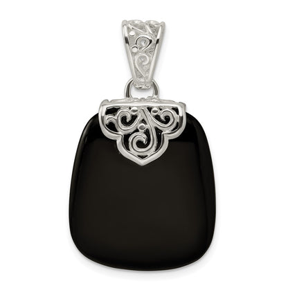 Sterling Silver Black Onyx Pendant