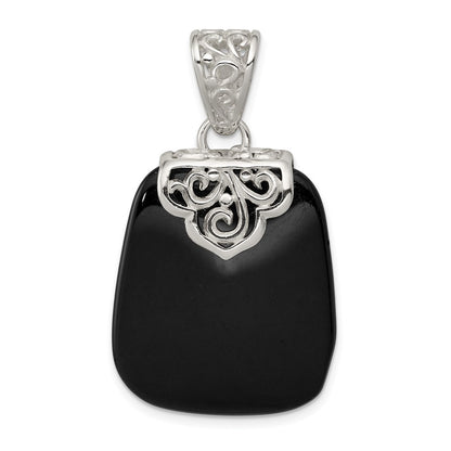Sterling Silver Black Onyx Pendant