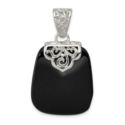 Sterling Silver Black Onyx Pendant