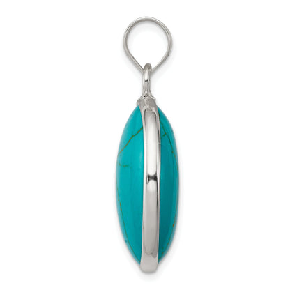 Sterling Silver Oval Turquoise Pendant