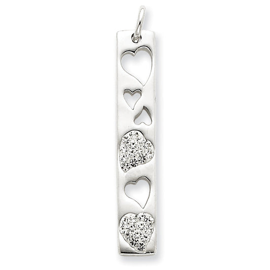 Sterling Silver Stellux Crystal Heart Pendant