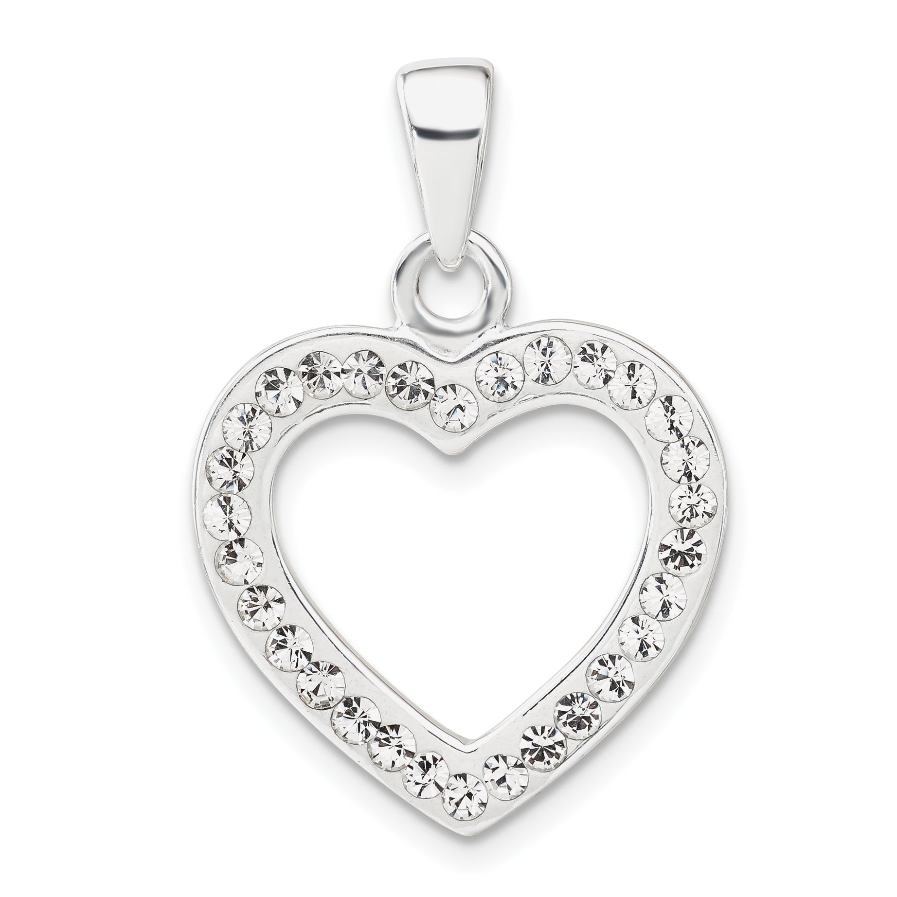 Sterling Silver Stellux Crystal Heart Pendant