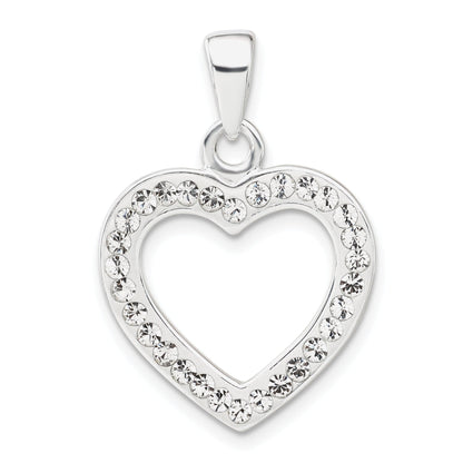 Sterling Silver Stellux Crystal Heart Pendant