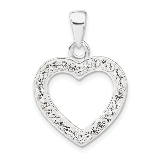 Sterling Silver Stellux Crystal Heart Pendant