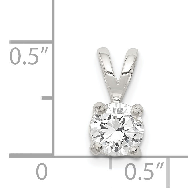 Sterling Silver Cz Pendant