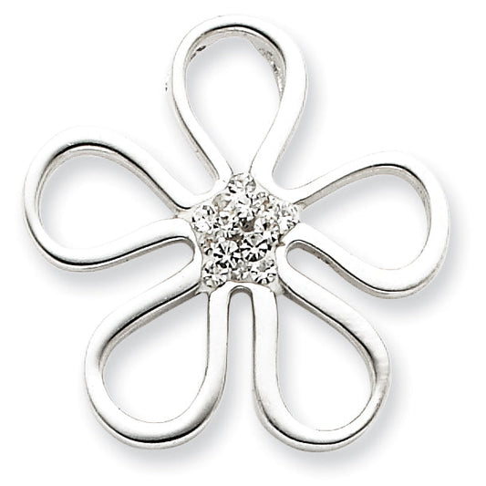Sterling Silver Stellux Crystal Flower Pendant