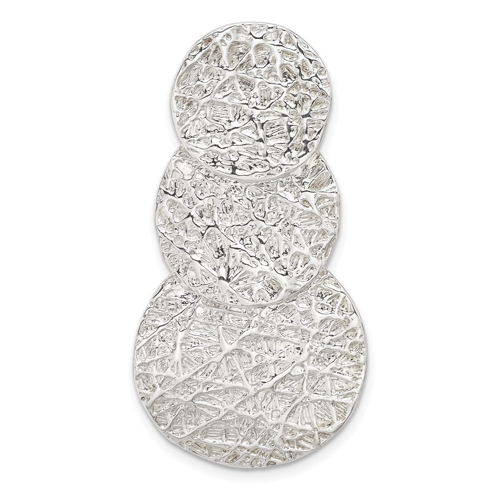 Sterling Silver Textured Circles Slide