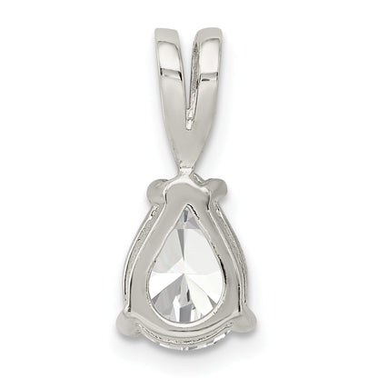 Sterling Silver Pear Cz Pendant