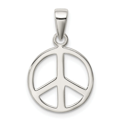 Sterling Silver Peace Sign Pendant