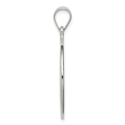 Sterling Silver Diamond-Cut Peace Symbol Pendant