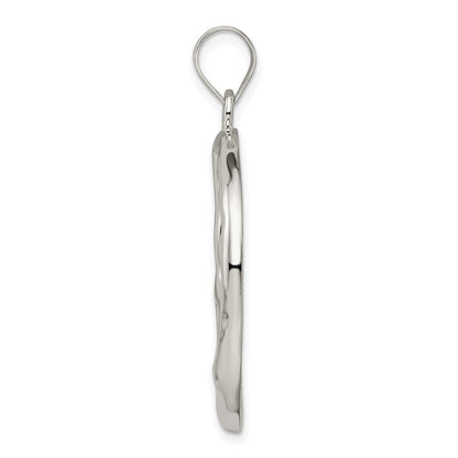 Sterling Silver Polished Peace Pendant