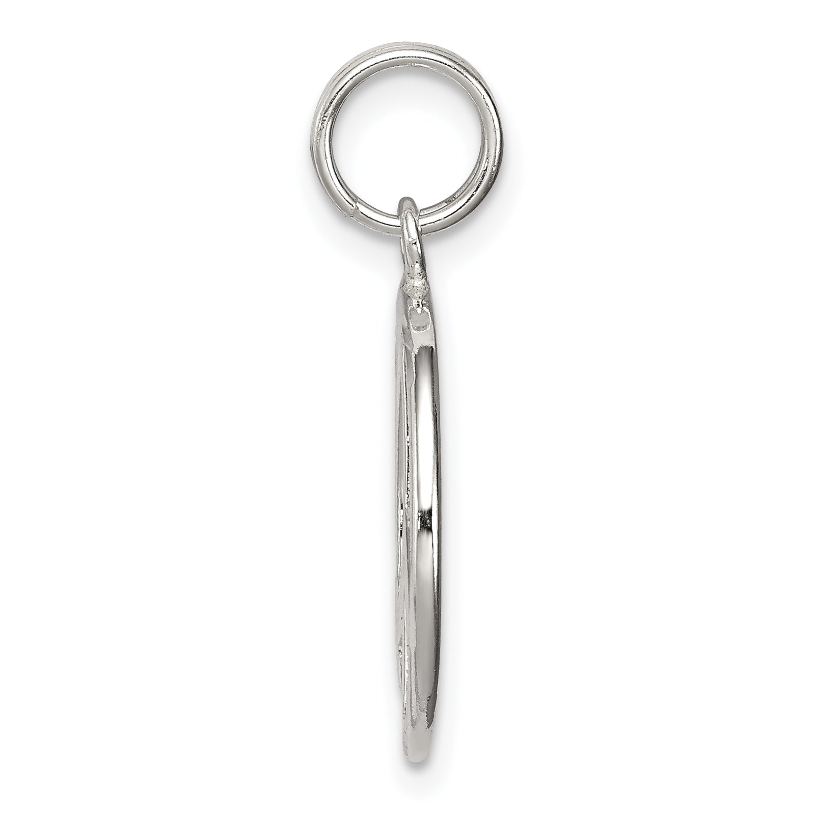 Sterling Silver Diamond-Cut Peace Symbol Charm