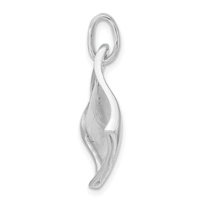 Sterling Silver Polished Fancy Wavy Pendant