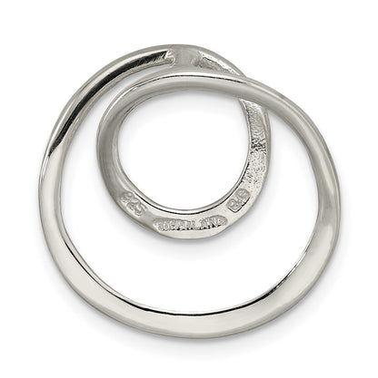 Sterling Silver Polished Circle Chain Slide