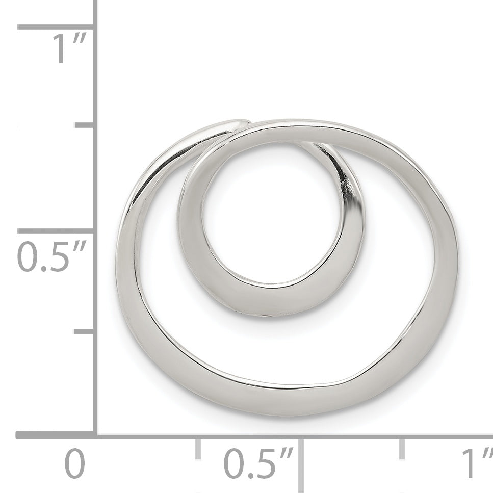 Sterling Silver Polished Circle Chain Slide