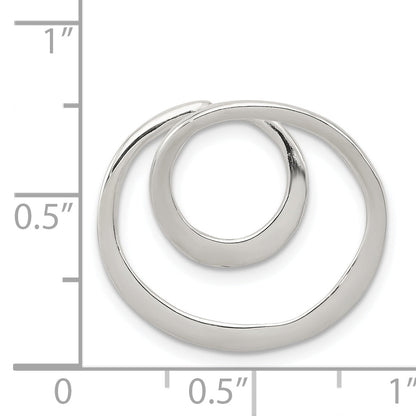 Sterling Silver Polished Circle Chain Slide