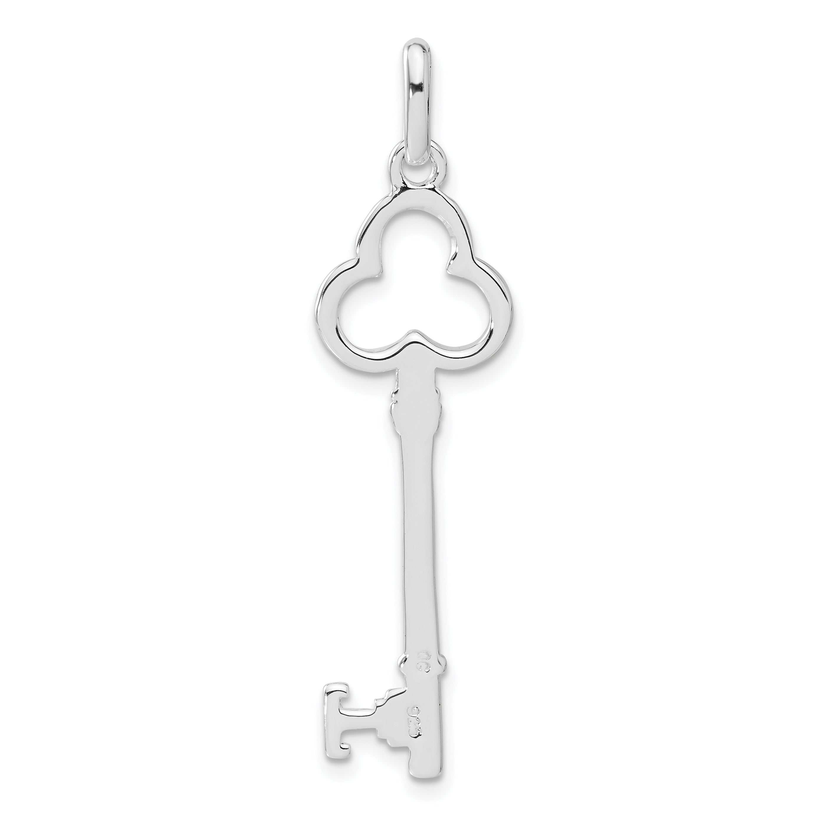 Sterling Silver Polished Key Pendant