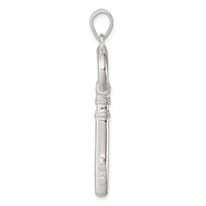 Sterling Silver Polished Key Pendant