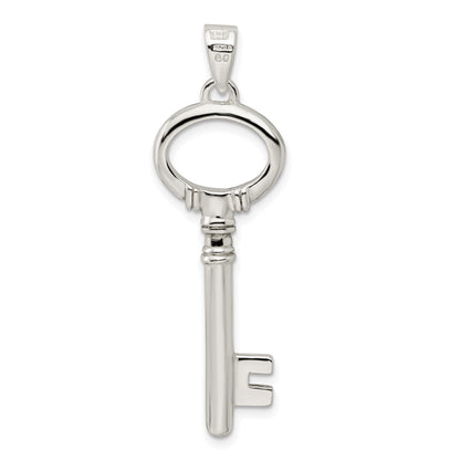 Sterling Silver Polished Key Pendant