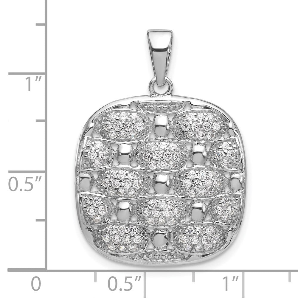 Sterling Silver Polished Fancy Cz Pendant