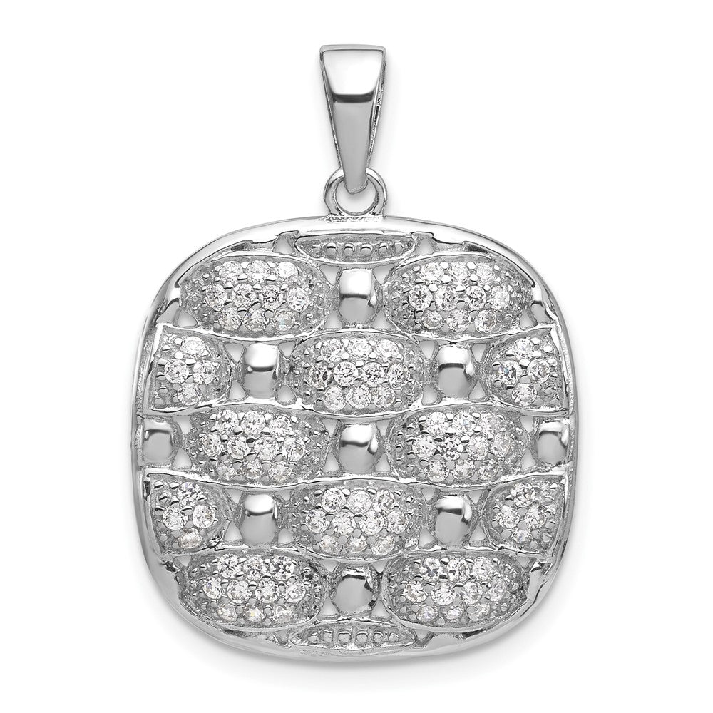 Sterling Silver Polished Fancy Cz Pendant