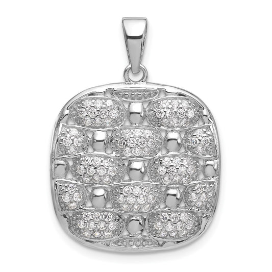 Sterling Silver Polished Fancy Cz Pendant