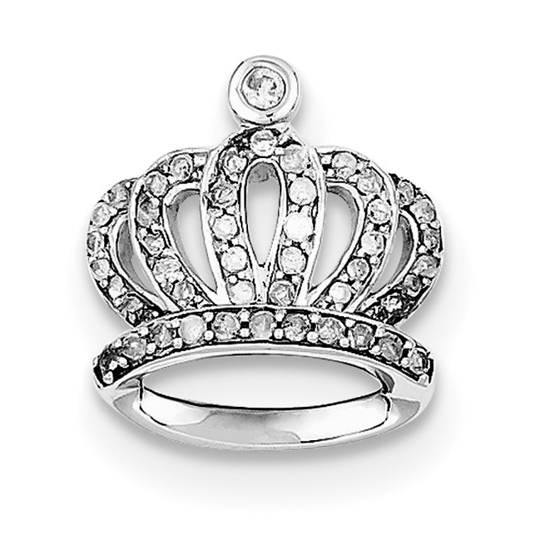 Sterling Silver Rhodium Diam. Pendant