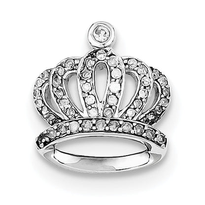 Sterling Silver Rhodium Diam. Pendant