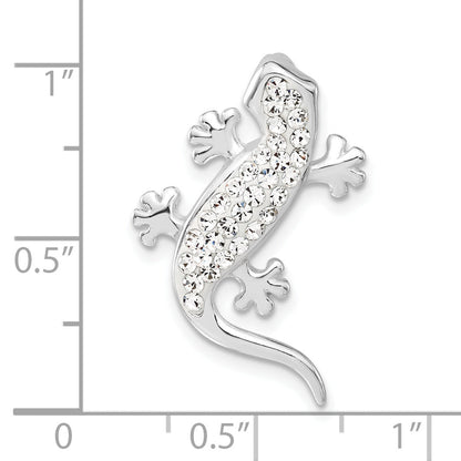 Sterling Silver Stellux Crystal Lizard Pendant