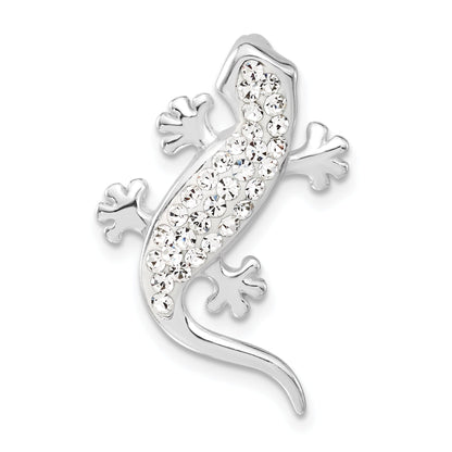 Sterling Silver Stellux Crystal Lizard Pendant