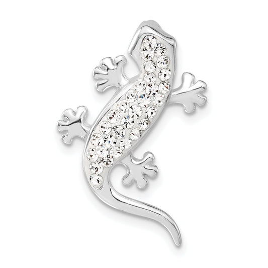 Sterling Silver Stellux Crystal Lizard Pendant