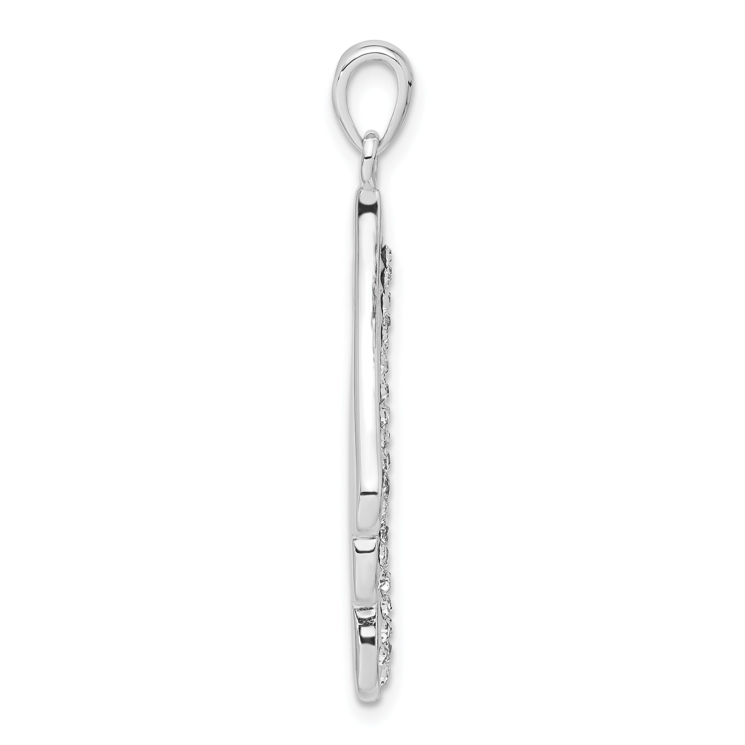 Sterling Silver Stellux White Crystal Wing Pendant