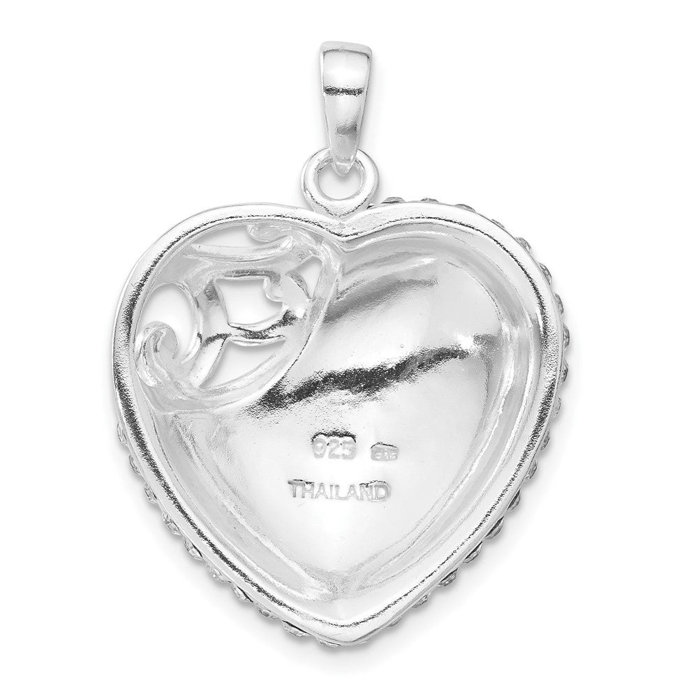 Sterling Silver Stellux Crystal Heart Pendant