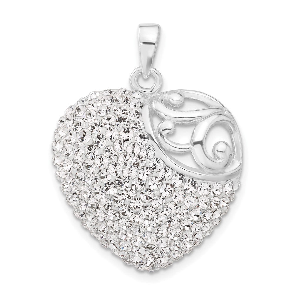 Sterling Silver Stellux Crystal Heart Pendant
